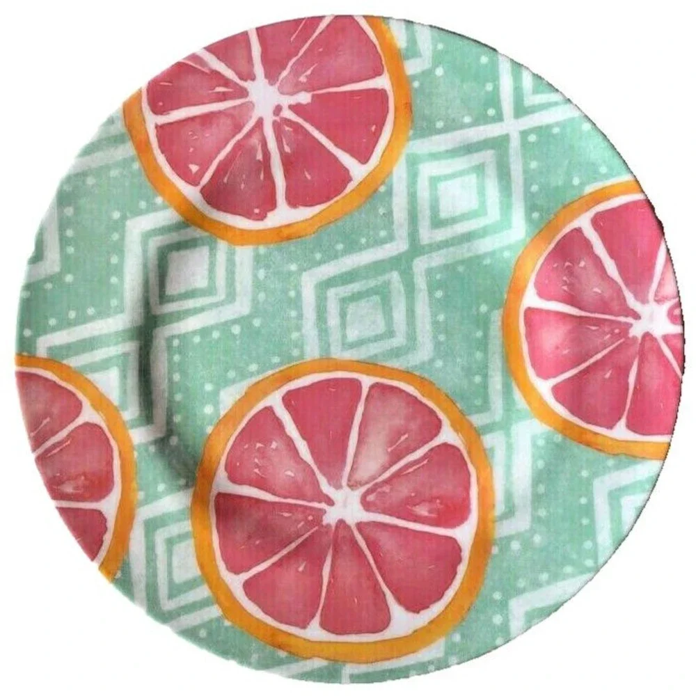Grapefruit Melamine Plates 8.5